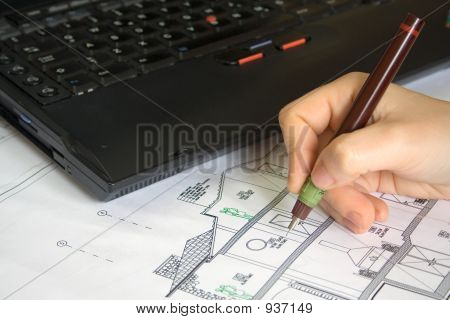 Arkitekt tegning