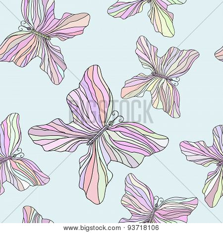 Seamless pattern with buterflies