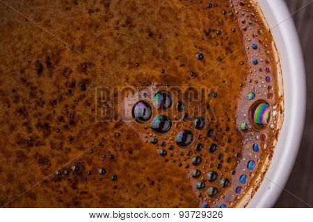 Cup Of Coffee On Wooden Background