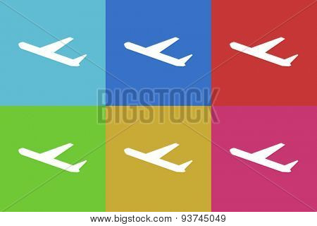 deparures flat design modern vector icons set for web and mobile app