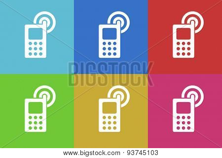 phone flat design modern vector icons set for web and mobile app