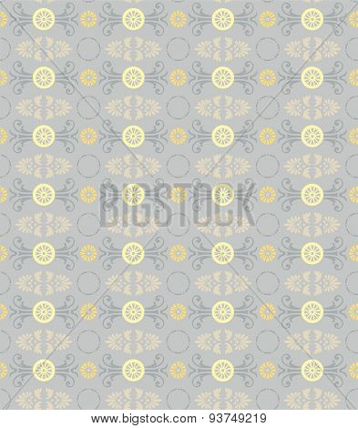 Flowers Seamless Pattern, Gol...