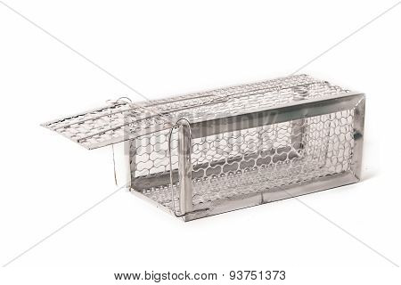 Mousetrap (rat Cage) Isolated On White Background