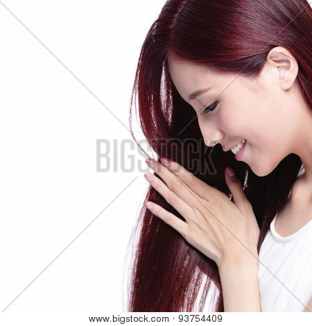 Beauty Woman Hair Care Concept