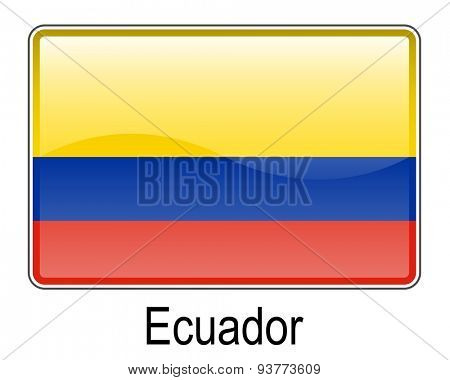 ecuador official flag, button flag