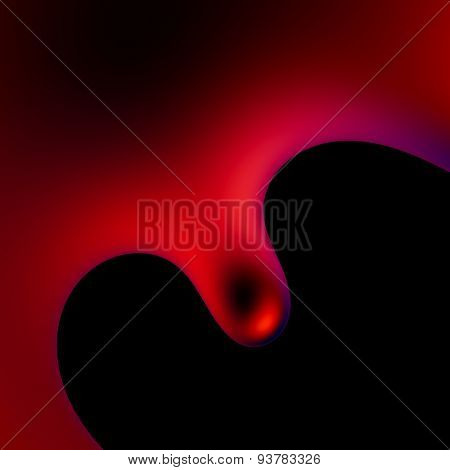 Abstract human uvula. Yawning pic. Little soft red throat element. Modern art background. Concept.