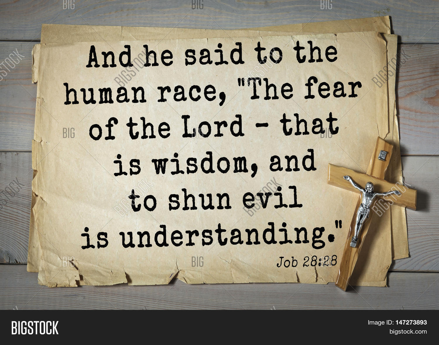 fear the lord and shun evil