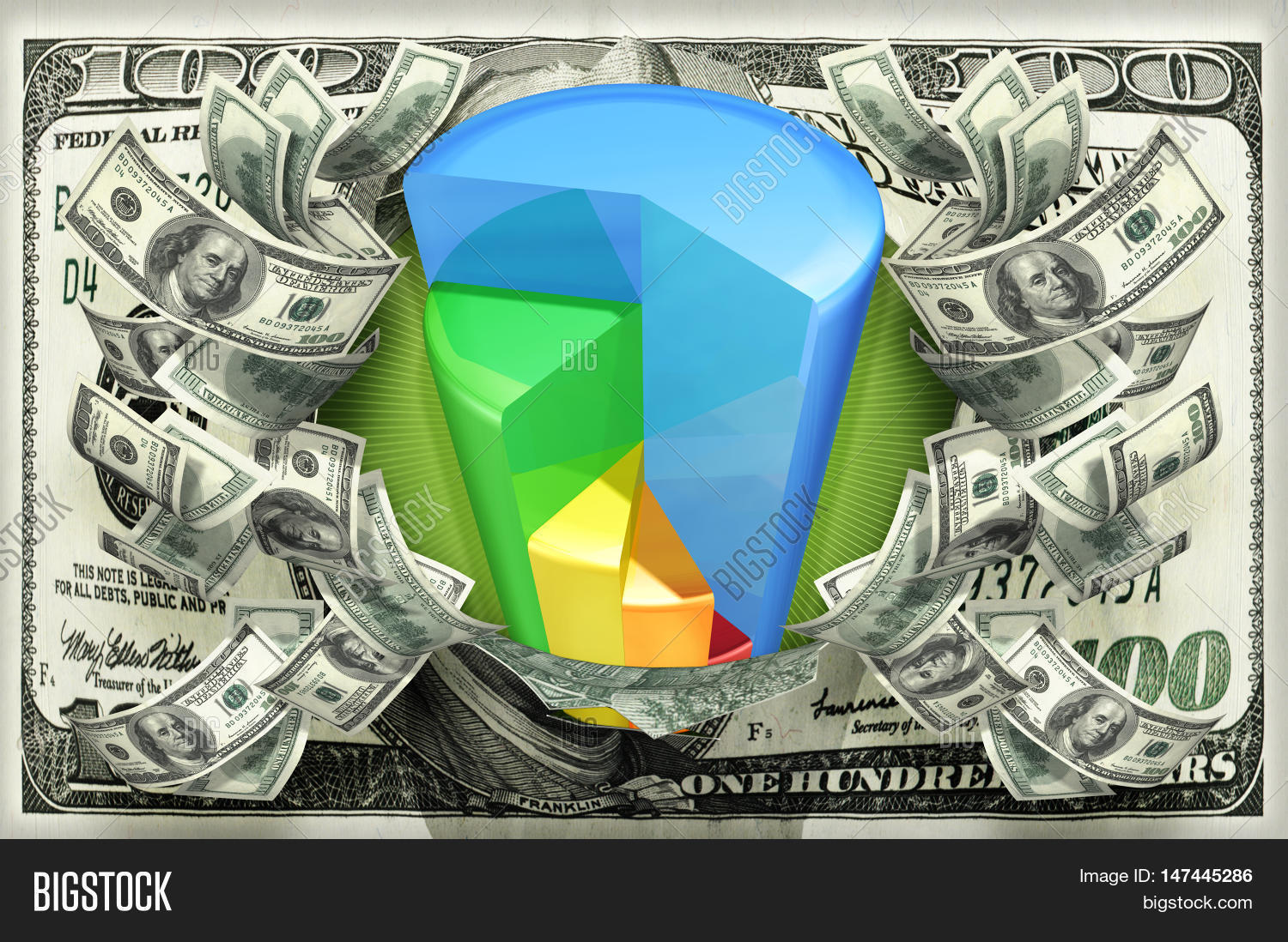 Pie Chart Money 3D Image & Photo (Free Trial) Bigstock