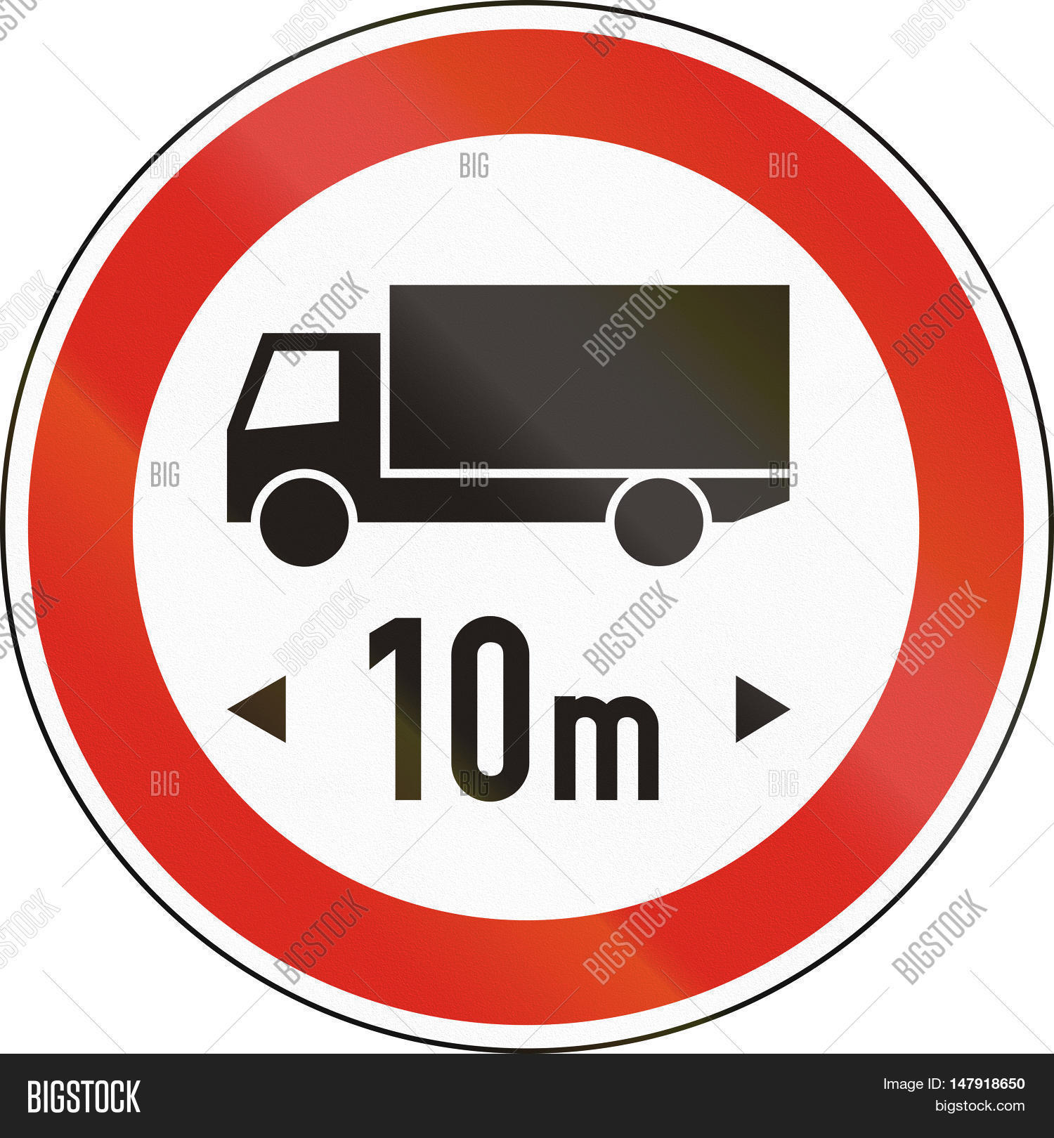 10m Distance Sign Road Sign Used Hungary Image & Photo (Free Trial) | Bigstock