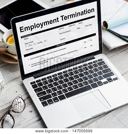 Employment Termination Form Page Graphic Concept