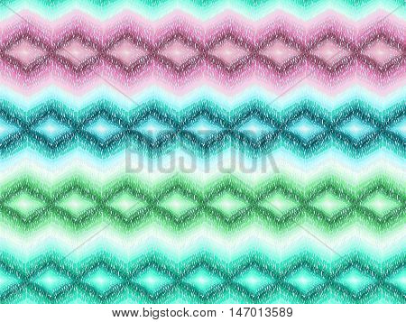 Chevron Pattern Native Boho Fabric Turquoise Purple