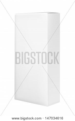 White Blank paper box on white background.