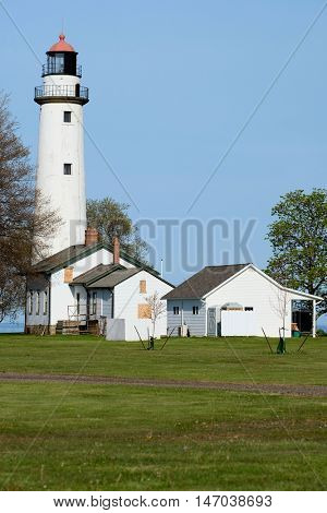 Pointe aux Barques Lighthouse, built in 1848, Lake Huron, Michigan, USA