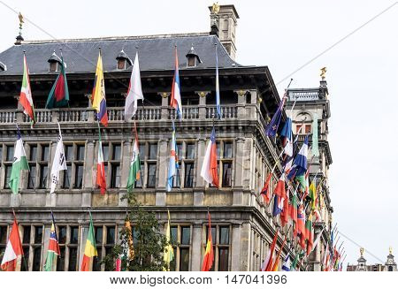 Traditional City Hall at Cental square of Antwerp