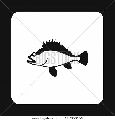 Ruff icon in simple style isolated on white background. Sea creatures symbol vector illustration