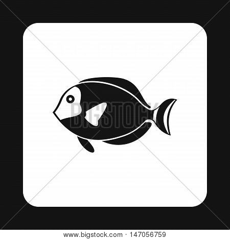 Surgeon fish icon in simple style isolated on white background. Sea creatures symbol vector illustration