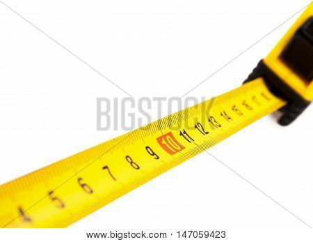 Yellow Self- Retracting Tape Measure - Close Up