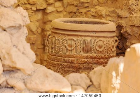 Pithoi, Or Storage Jars, At Knossos Palace, Crete