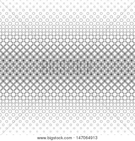 Repeating black and white abstract circle pattern background