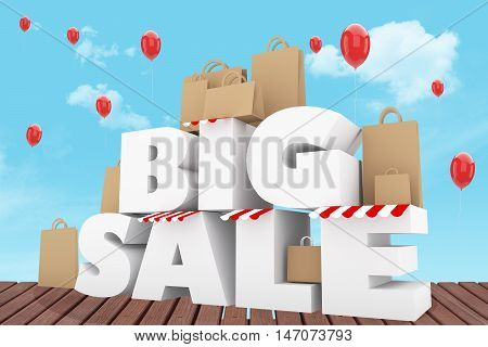 A lot of shopping bag surrounding 
