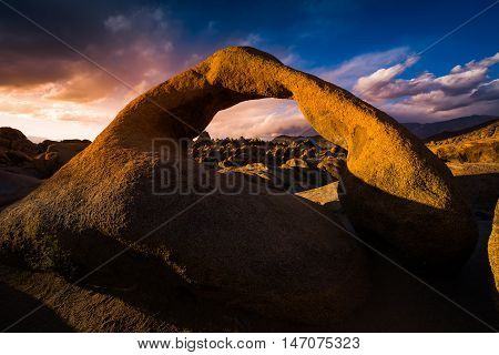 Mobius Arch At Sunset Alabama Hills