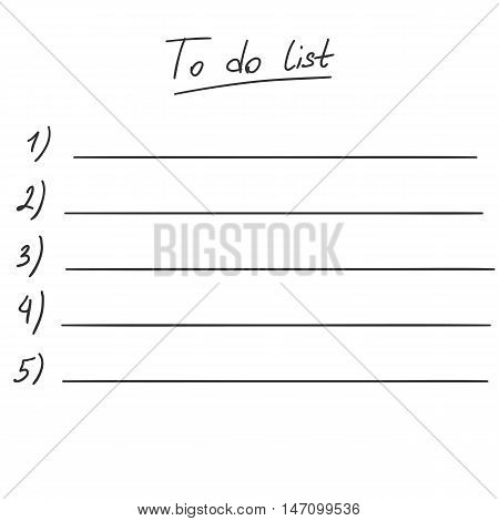 Vector Sketch To Do List