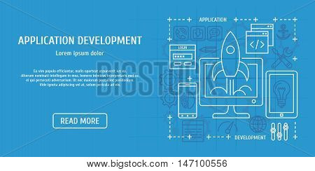 Application development. Vector illustration for web design.