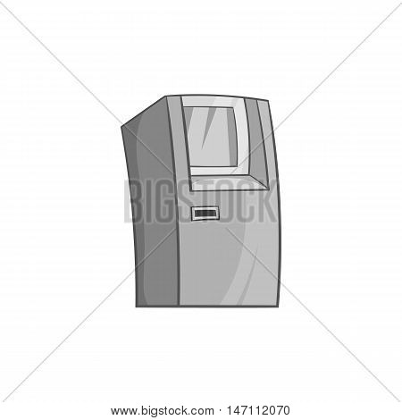 Atm icon in black monochrome style isolated on white background. Tehnique symbol vector illustration