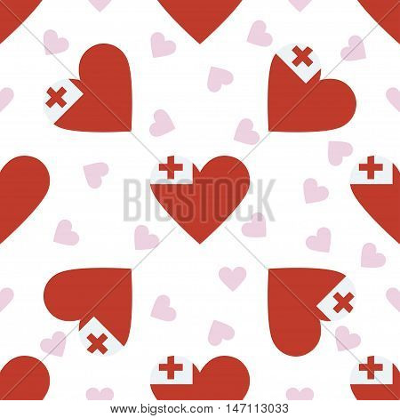 Tonga Independence Day Seamless Pattern. Patriotic Background With Country National Flag In The Shap