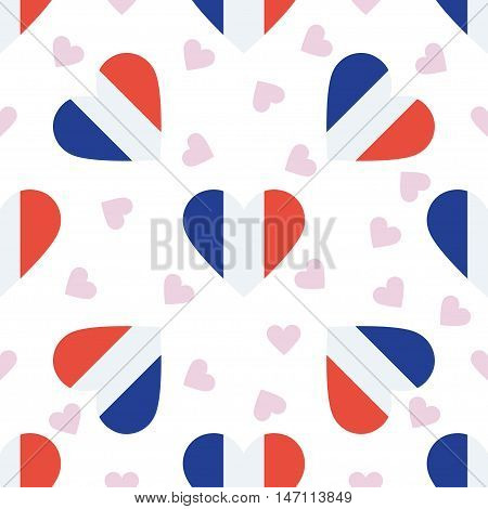 Wallis And Futuna Independence Day Seamless Pattern. Patriotic Background With Country National Flag