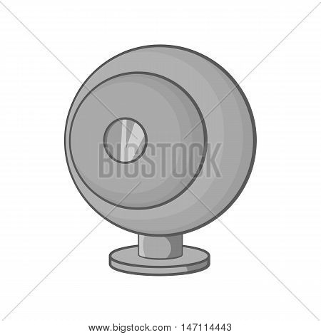 Webcam icon in black monochrome style isolated on white background. Video symbol vector illustration