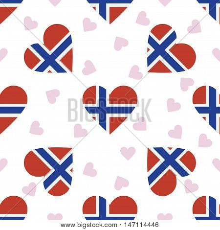 Bouvet Island Independence Day Seamless Pattern. Patriotic Background With Country National Flag In