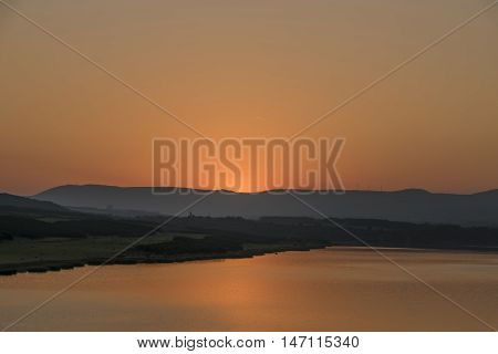 Sunset Near Milada Lake In Hot Summer Evening