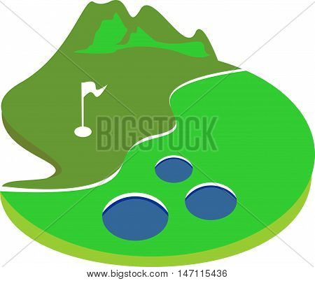 logo beauty green hill sport golf field