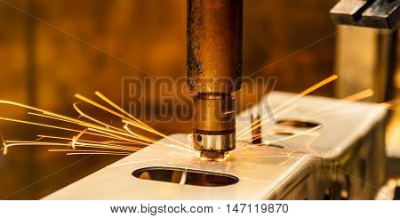 Spot welding machine Industrial automotive part in factory
