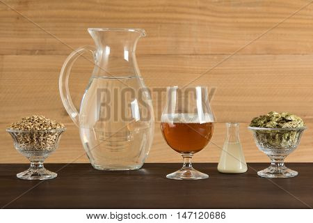 An image of beer in a de-constructed state