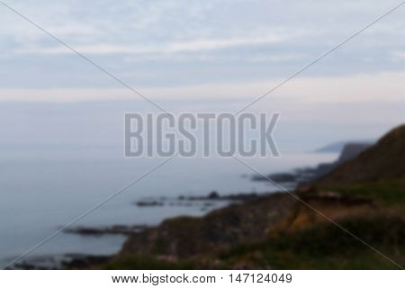 View From The Coastal Path Between Widemouth Bay And Bude Out Of Focus.