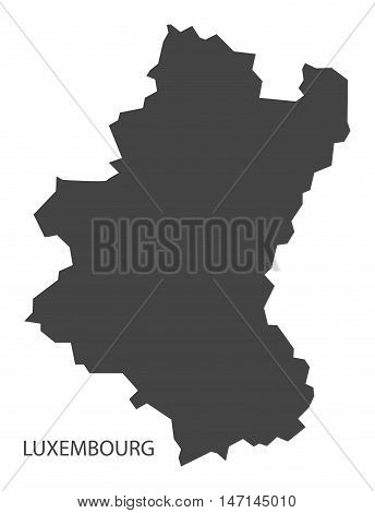 Luxembourg Belgium Map in grey vector high res
