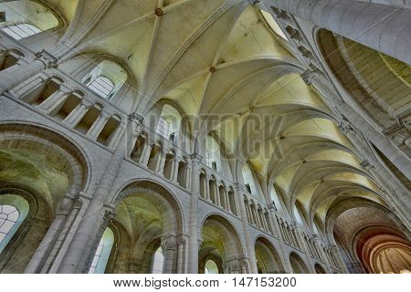 Saint Martin de Boscherville France - june 22 2016 : the Saint Georges abbey in Seine Maritime
