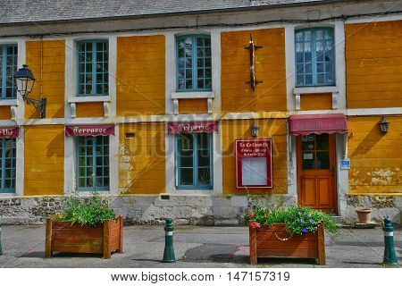 Saint Wandrille Rancon France - june 22 2016 : the village centre