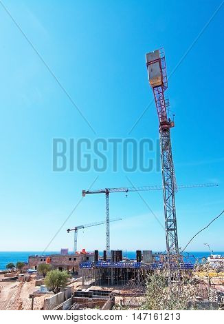 Construction Site With Ocean View