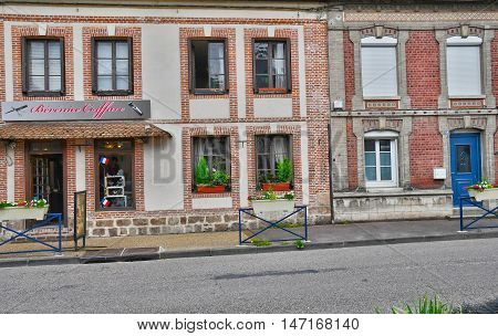 Cleres France - june 23 2016 : the village center