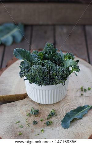 The concept of healthy eating bunch of broccoli