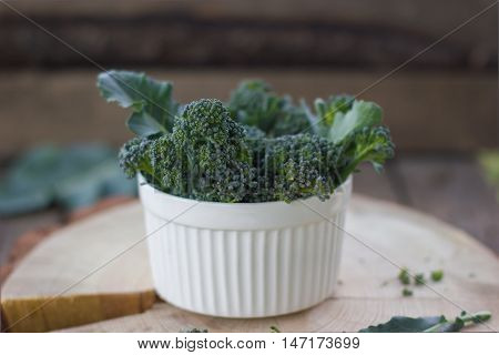 The concept of healthy eating bunch of broccoli
