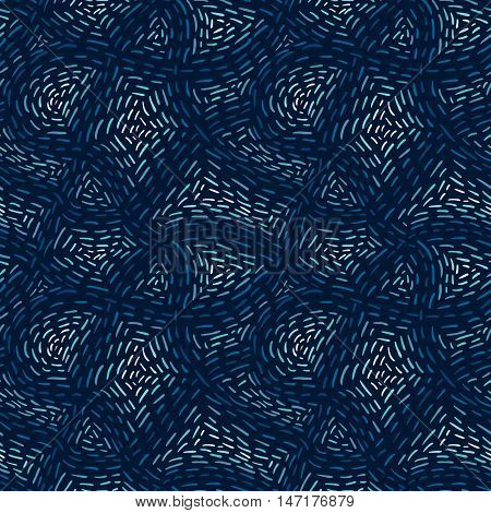 Abstract Pattern Doodle Hatch Ornament Fabric Turquoise