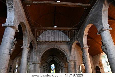 Saint Wandrille Rancon France - june 22 2016 : the Saint Michel church