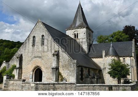 Saint Wandrille Rancon France - june 22 2016 : the Saint Michel church