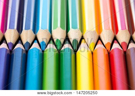 Crayons. Colored Pencils. Colored pencils background. Colorful background
