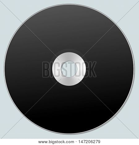 Vector isolated blank compact disc CD or DVD.