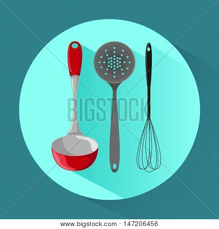 Kitchen utensils. Icon in cartoon style. Vector illustration.